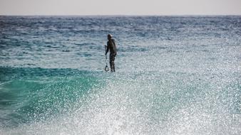 water man blue standing