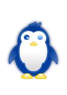 cartoon blue penguin winkles
