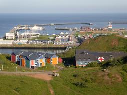 colored houses by the pier