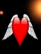 heart wings love