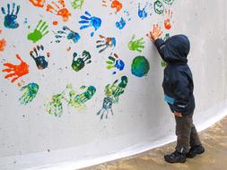 Child Hands wall street