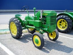 old green tractor