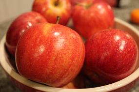 ripe apples in a bowl
