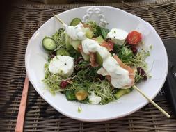 vegetable appetizer with sauce