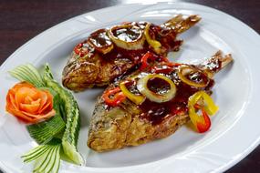 Yummy fish and vegetables