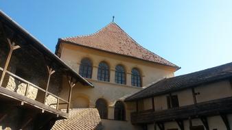balconies and roofs of old buildings