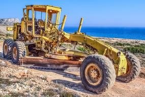 Grader Heavy Machine Vehicle