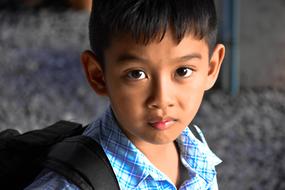 Boy in blue
