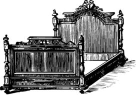 vintage wooden bed as an illustration