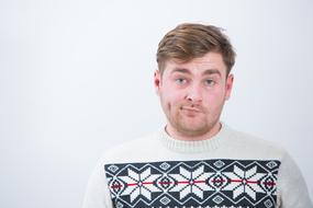 Man Portrait white sweater