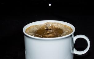 drop falling into the coffee
