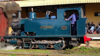 iron old blue train