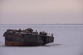 old ship at sea