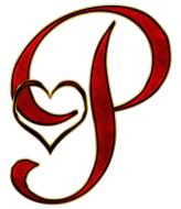 alphabet letter initial heart p