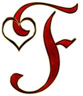 alphabet letter initial heart f