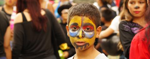 Festivities face kid