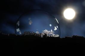 bubble in the night landscape