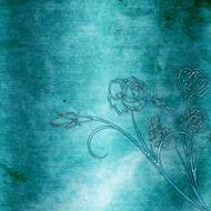 Beautiful texture of the flowers, on the beautiful, turquoise and white, gradient background, clipart