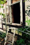 old wood Architecture window