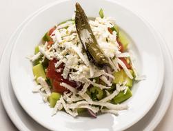 Greek salad with cheese