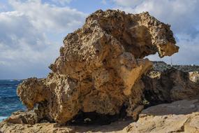 rocks, lots of sea