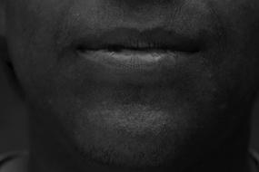 Mouth Man black and white