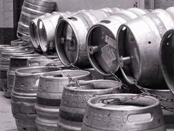 iron beer barrels