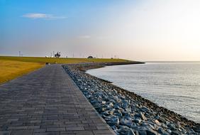 stone beach by the road