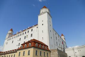 historic white castle in Bratislava, Slovakia