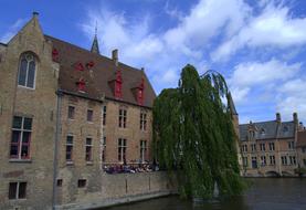 photo of buildings on the canal in Bruges, Belgium