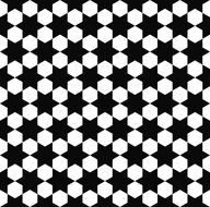 Beautiful black and white pattern with hexagrams