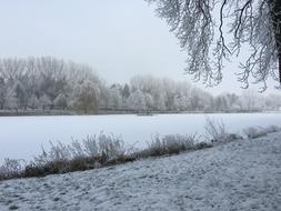 frozen lake of snow