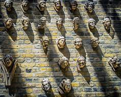 head sculpture wall