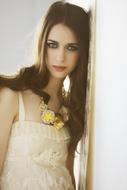 romantic photo of a girl in a white dress