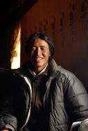 Tibetan Man in winter jacket, Portrait