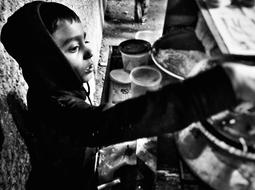 Boy Kid black and white