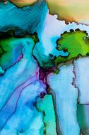 blue and green Abstract Painting Art