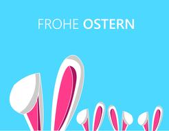Easter Hare Ears frohe ostern drawing