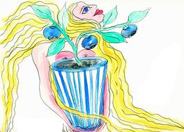 woman birthday feel good blueberry