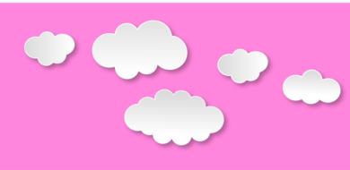 clouds sky pink comic drawing