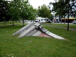 wonderful Sculpture of Building on grass