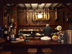 man cooks in the kitchen