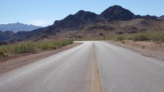 Desert Highway Asphalt Yellow