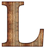alphabet letter initial l wood