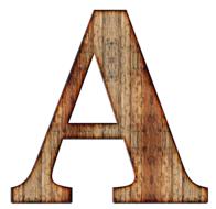 alphabet letter initial wood A