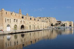 Beautiful Cospicua with coast in Malta