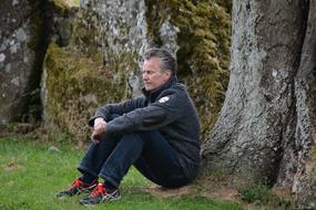 Man Meditation forest