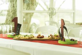 snacks on the wedding table
