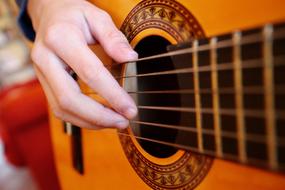 Guitarist hand play