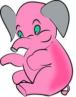 pink elephant as an illustration
